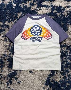 Vintage 1982 Epcot Center Graphic Ringer T-Shirt Artex Made in USA